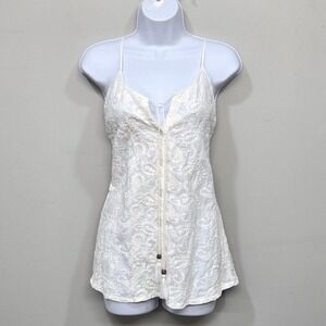 Laffaire Tunic Cami Top Large Romantic White Embroidered Cotton Fairy Layering